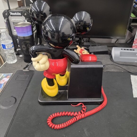 Vintage 90s Mickey Mouse Disney Phone AT&T Land Line Desk Push Button Telephone - Picture 4 of 11